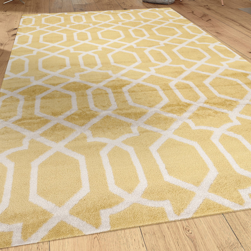 Andover Mills™ Wabon Geometric Yellow/Gold Area Rug & Reviews Wayfair